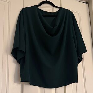 Dark Green Flowy Top